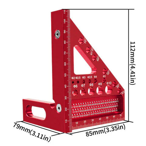 Angle Drill Guide with Aluminum Stop and Millimeter Scale