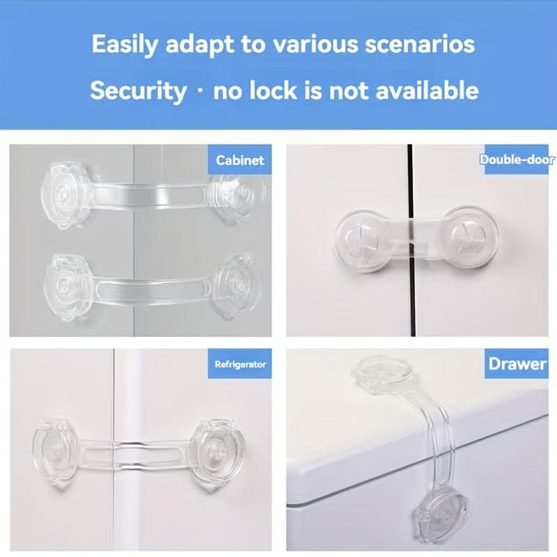 Childproof Cabinet Locks for Drawers and Refrigerators – Safety Set