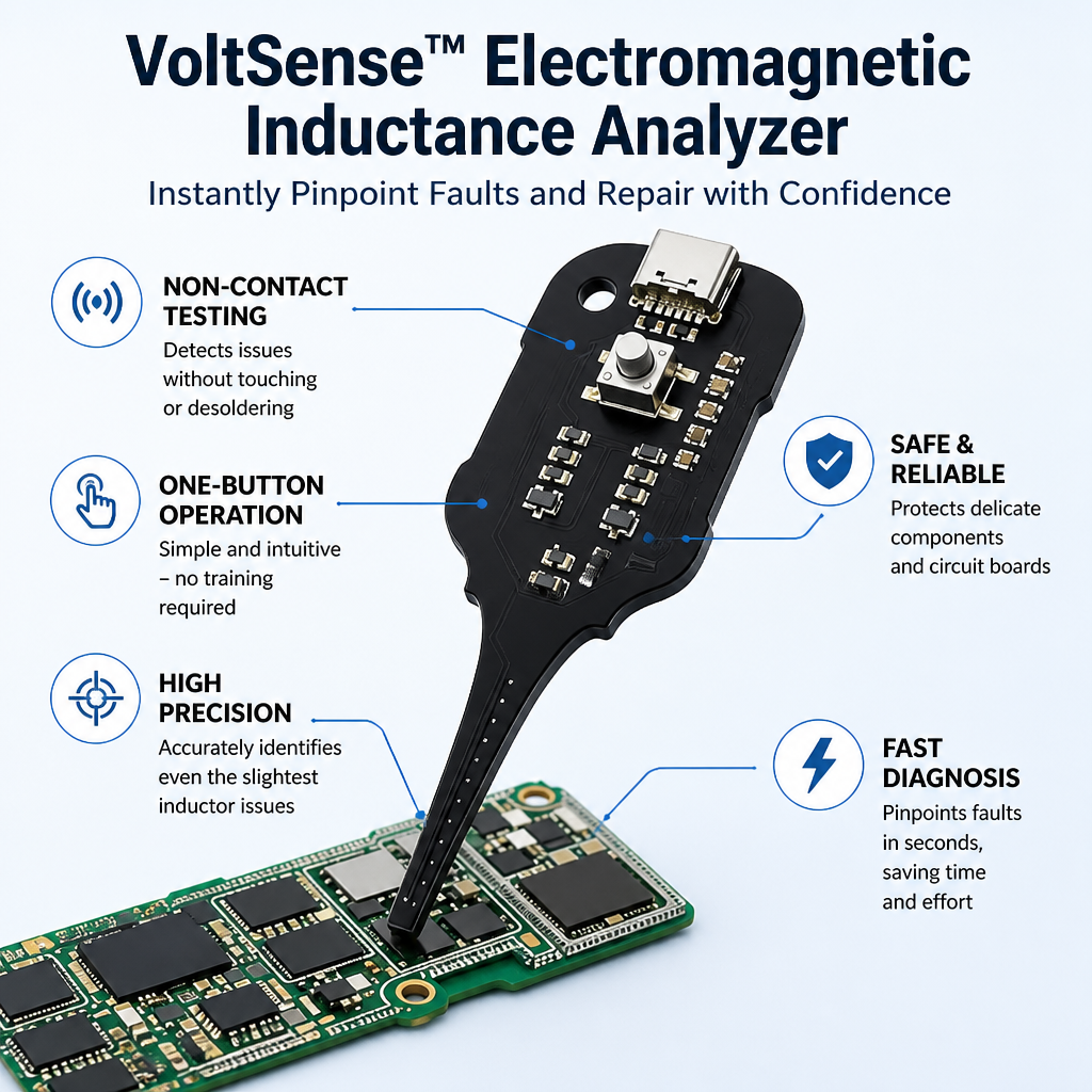 VoltSense™ Electromagnetic Inductance Analyzer — Instantly Pinpoint Faults and Repair with Confidence