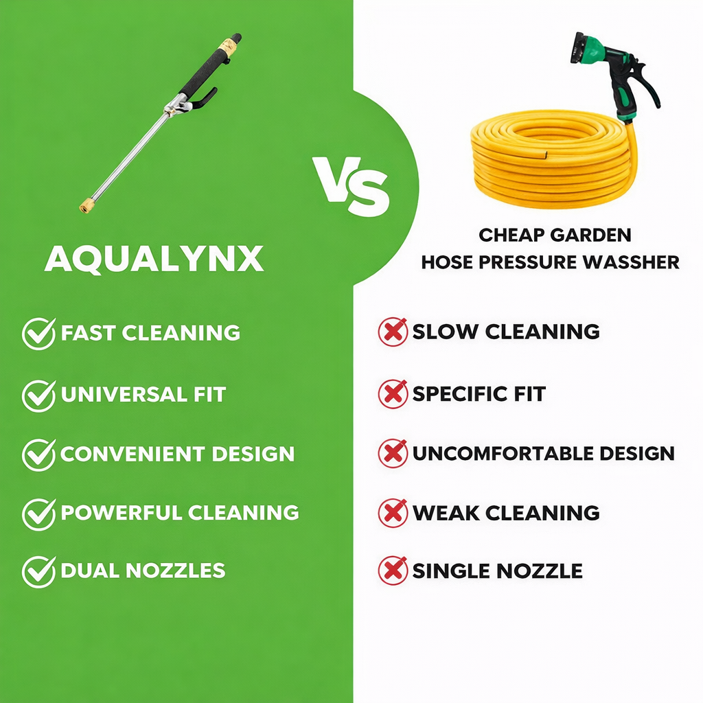 Cleaning Accessory | High-Pressure Water Stream | Adjustable Nozzle | Aqualynx