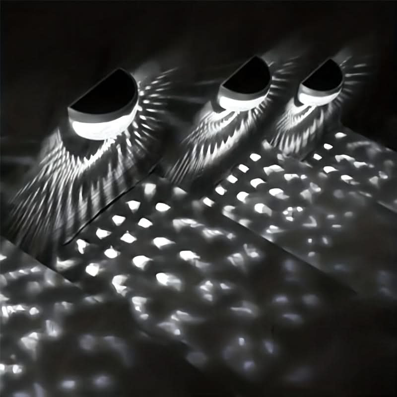 Set of Solar-Powered LaceGlow Wall Lights for Fences