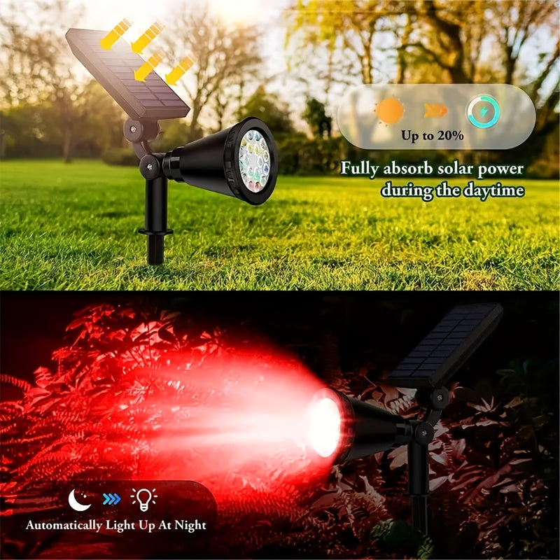 LUMENBRIGHT - Solar-Powered LED Garden Spotlights, 2-Pack