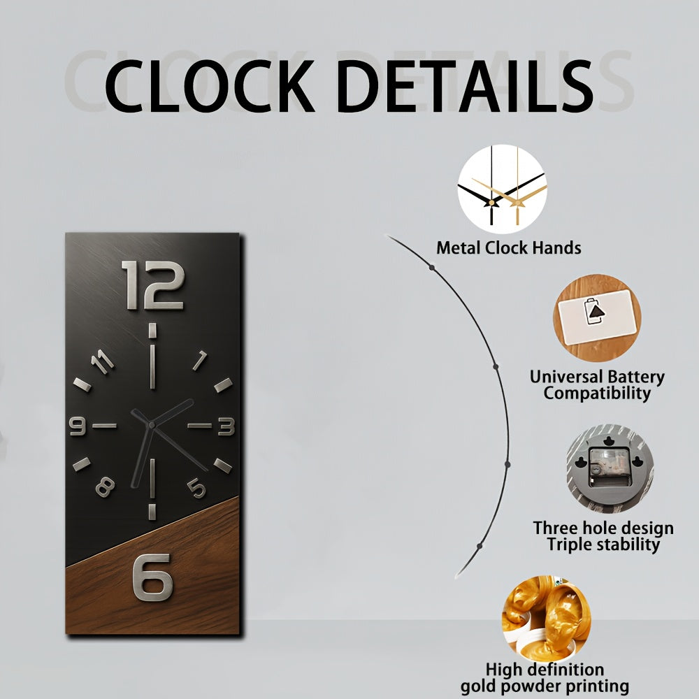 Natural Elegance - Stylish Wooden Wall Clock with Contrast