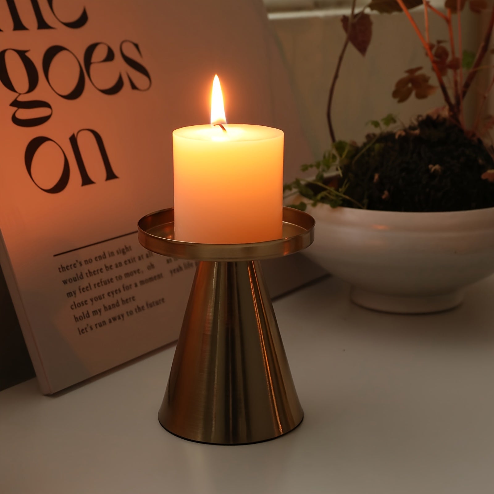 Trinity Elegance – Triad of Iron Cone Candle Holders