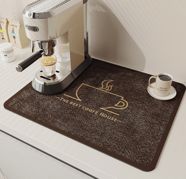 Drip Pad | Diatomite Kitchen Mat Quick-Drying | Keeps Countertop Dry | DishDryer
