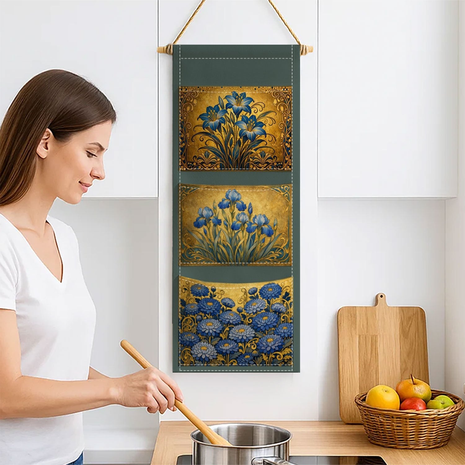 Charming Floral Hanging Storage Solution for Your Home