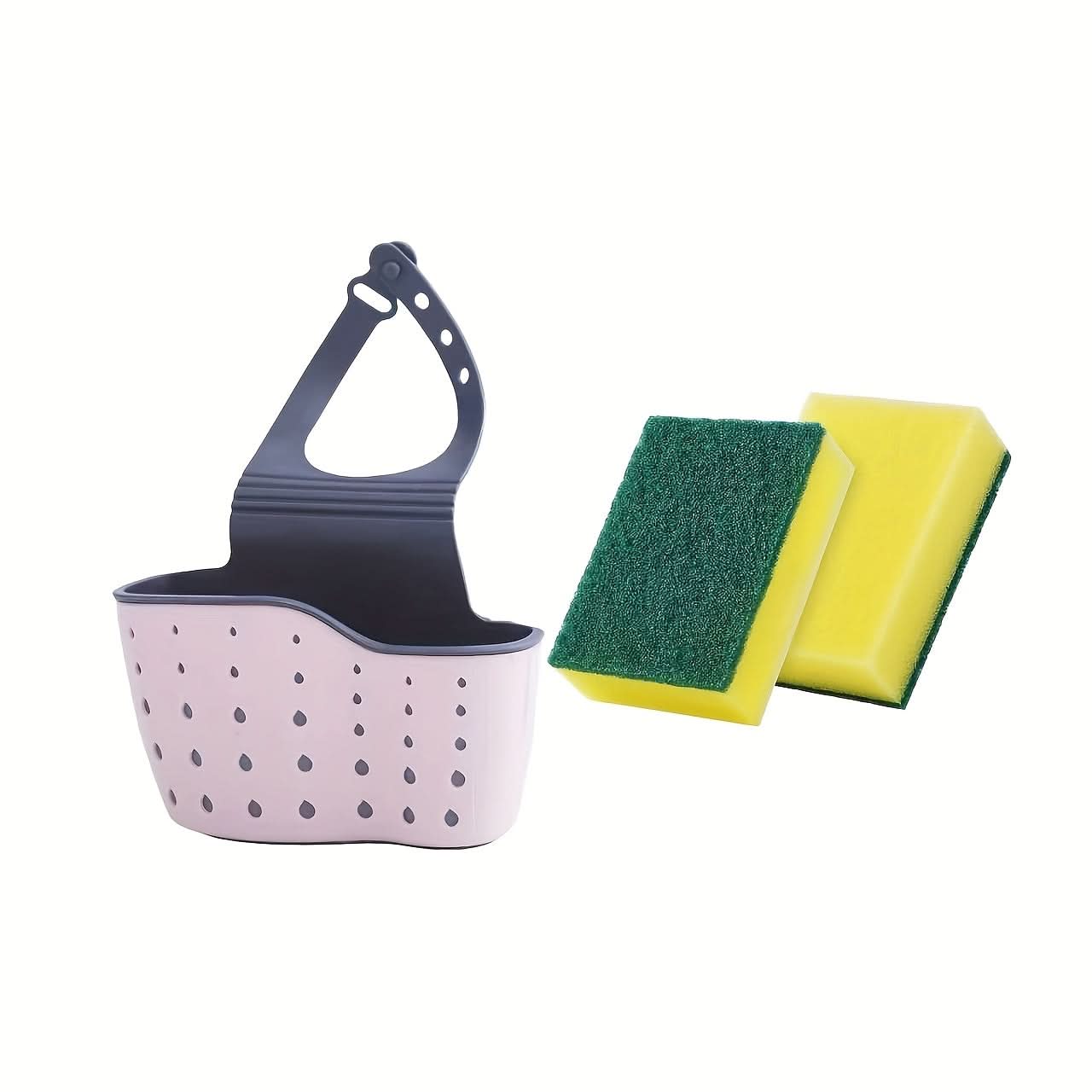 Adjustable Sink Storage Tray with Sponge Set