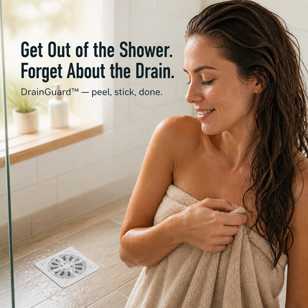 DrainGuard™ — Prevent Hair Blockages Before They Ruin Your Shower Drain