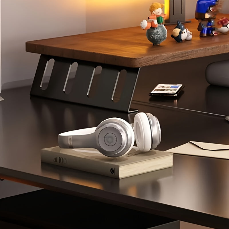 ElevateEase - Compact Wooden Monitor Stand for Home Office & Laptops