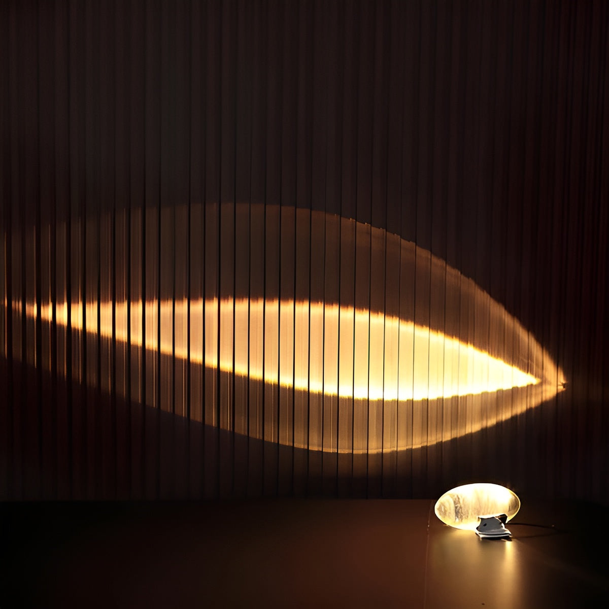Oval Shaped Table Lamp with Warm Ambient Glow