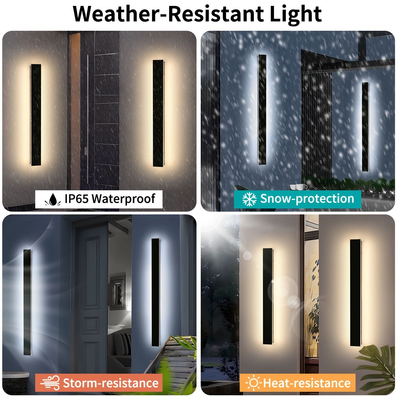 Dimmable Outdoor Wall Sconce - Long-Style Lighting Fixture