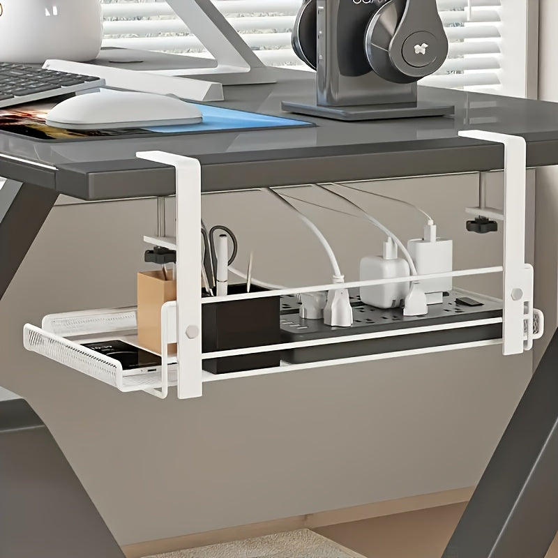 Versatile Metal Desk Organizer with Easy Installation