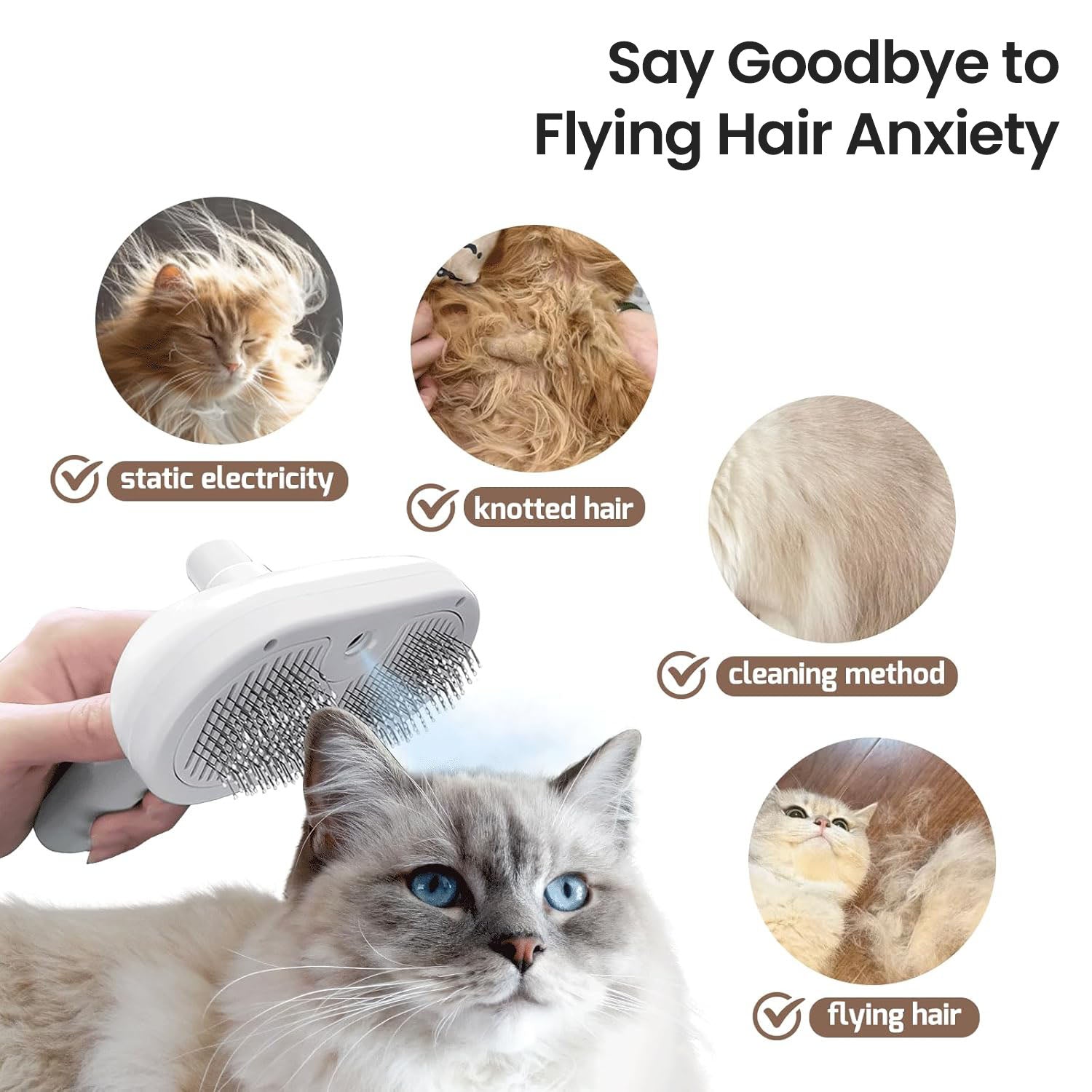 VitaPet™ SteamBrush — Transform Grooming into a Calming, Shed-Free Spa Moment