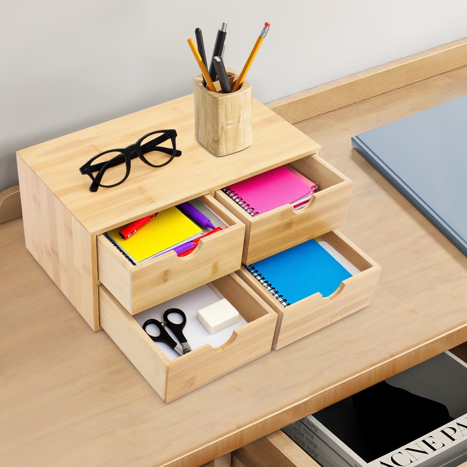 Eco-Friendly Four-Drawer Organizer for Every Space