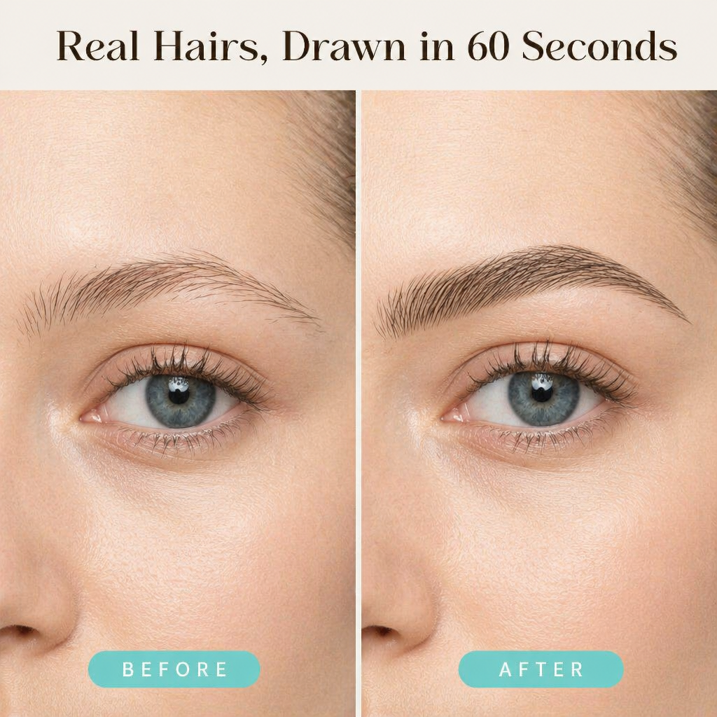 BrowLuxe™ — Draw Hair-Like Brows in 60 Seconds Using 4-Prong Microblade Tip
