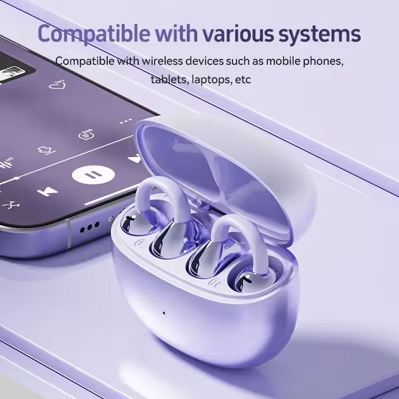 GlideWave™ Ear Clip Headphones — Experience All-Day Comfort with Jaw-Dropping, Crystal-Clear Sound That Moves With You