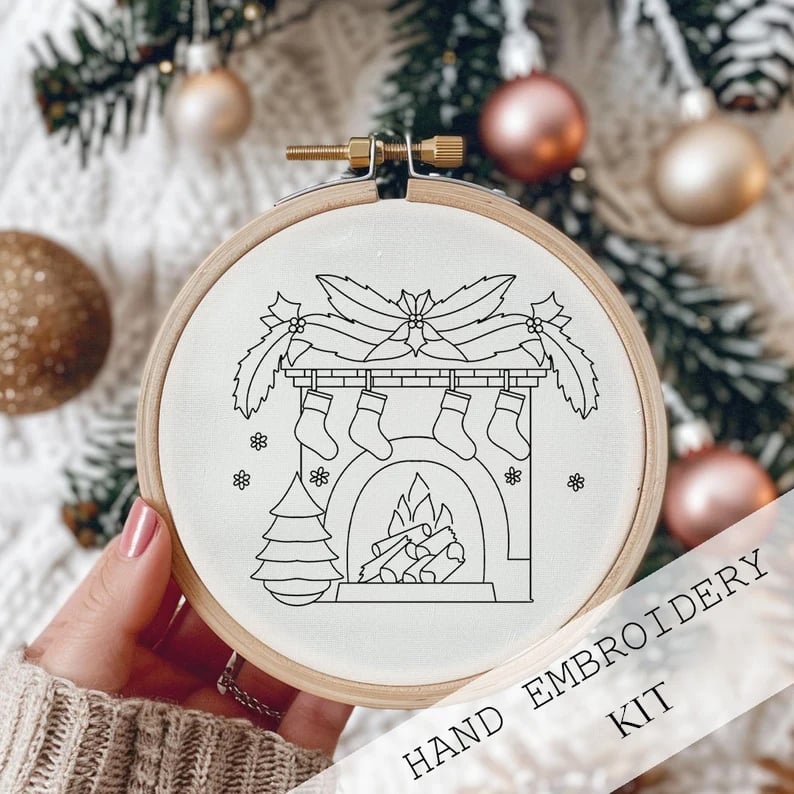 Winter Snowscape Embroidery Kit™ — Create Heartwarming Holiday Charm with Every Relaxing Stitch