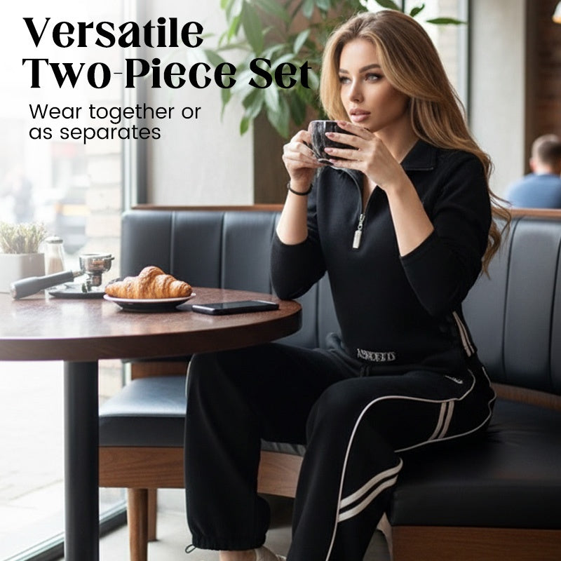 LunaVibe™ Two-Piece Athleisure Set — Luxurious Comfort That Moves With Your Confidence All Day Long