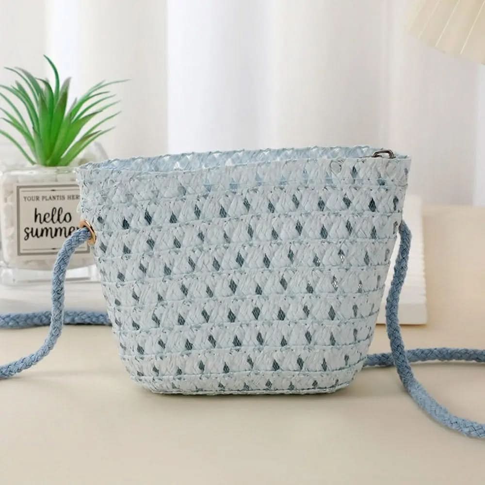 Woven Straw Mini Crossbody Bag