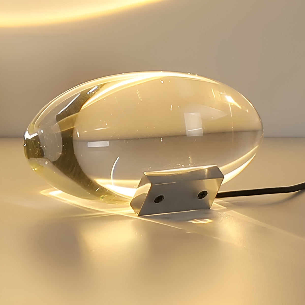Oval Shaped Table Lamp with Warm Ambient Glow