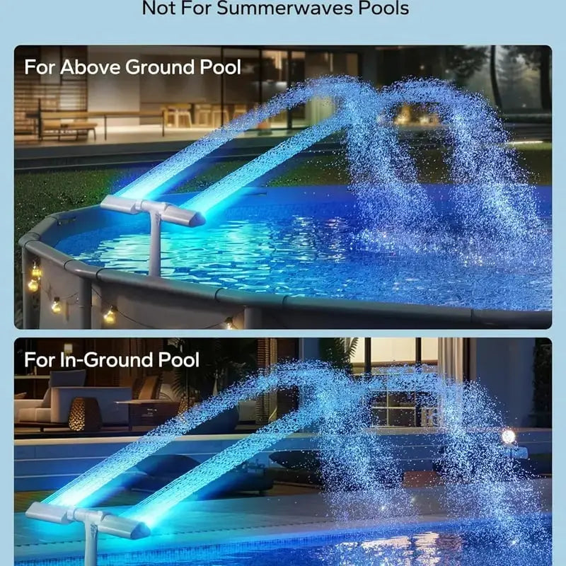 RadiantGlow™ — Turn Your Pool Into a Mesmerizing Oasis of Cool Mist and Magical Light
