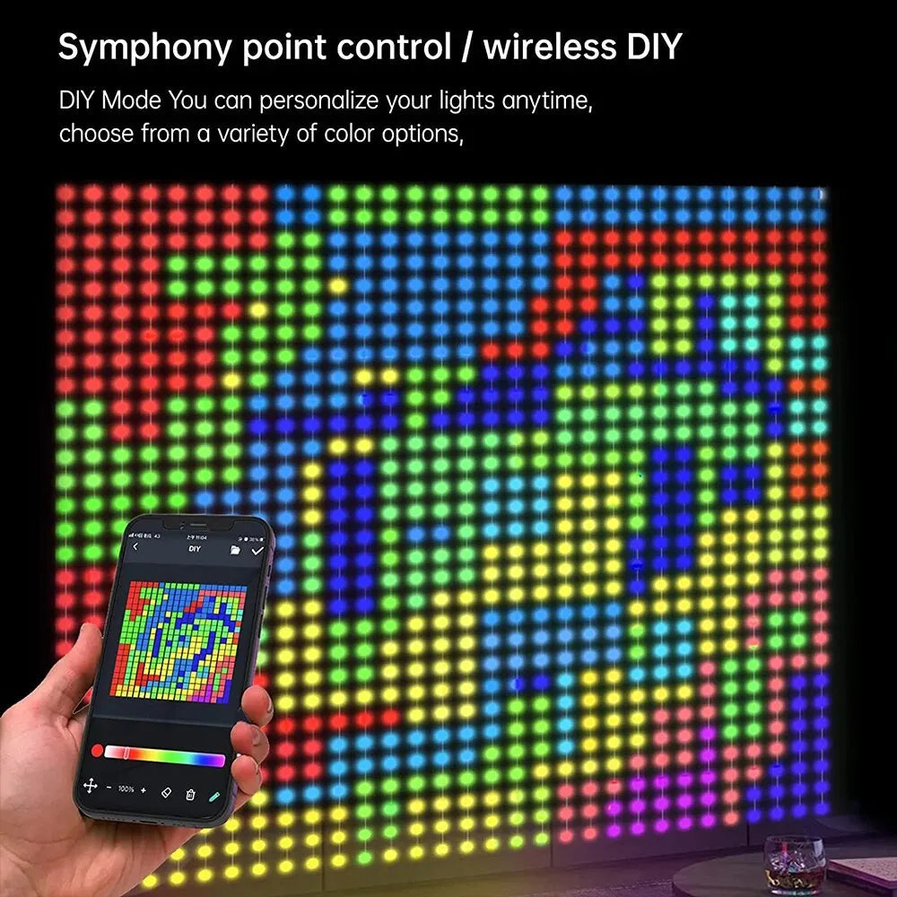 PulseAura™ LED Rhythm Curtains — Ignite Your Space with Music-Synced Color That Moves Your Soul