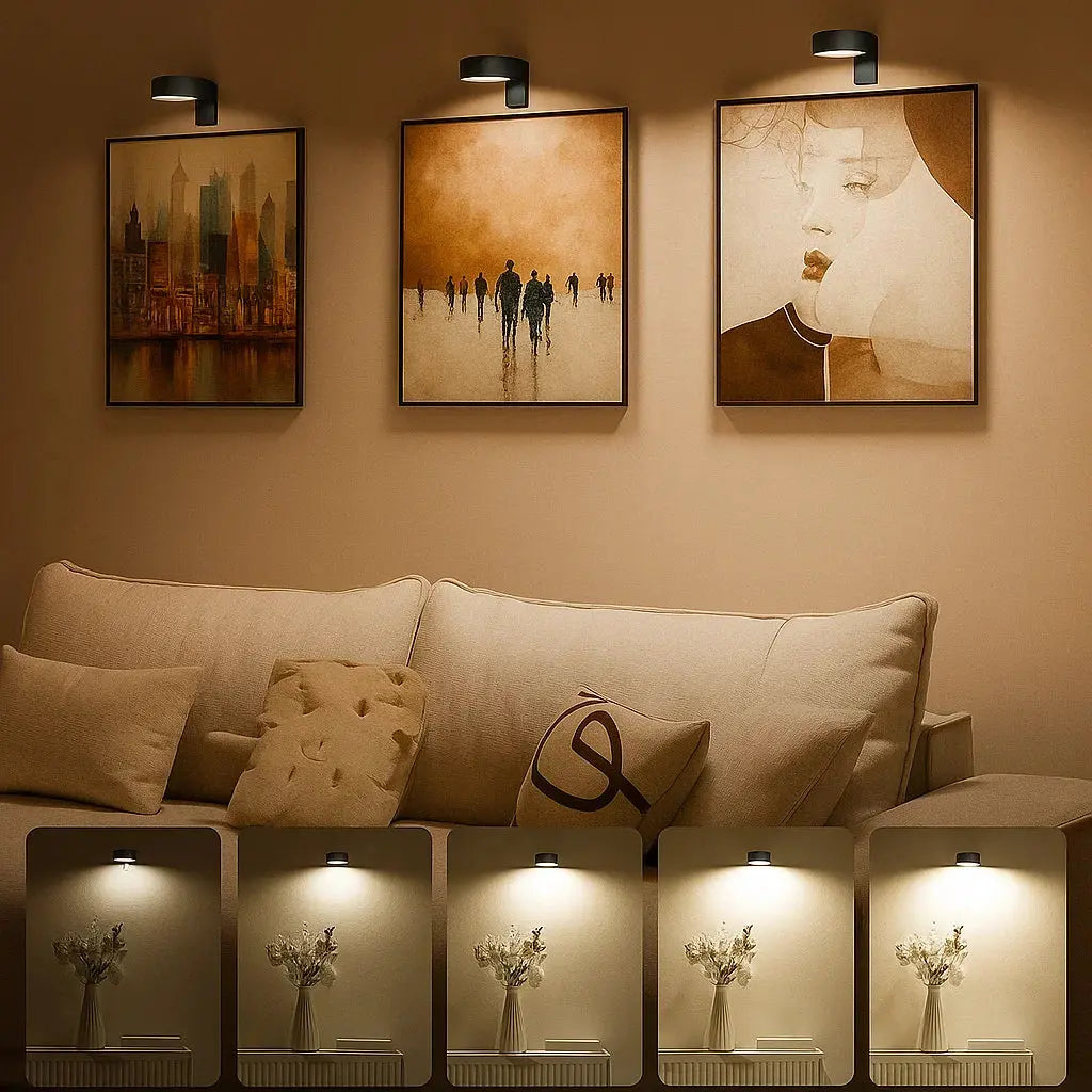 Convert Any Photo Into Art – Gallery-Style Lighting Without Drills & Wireless Setup