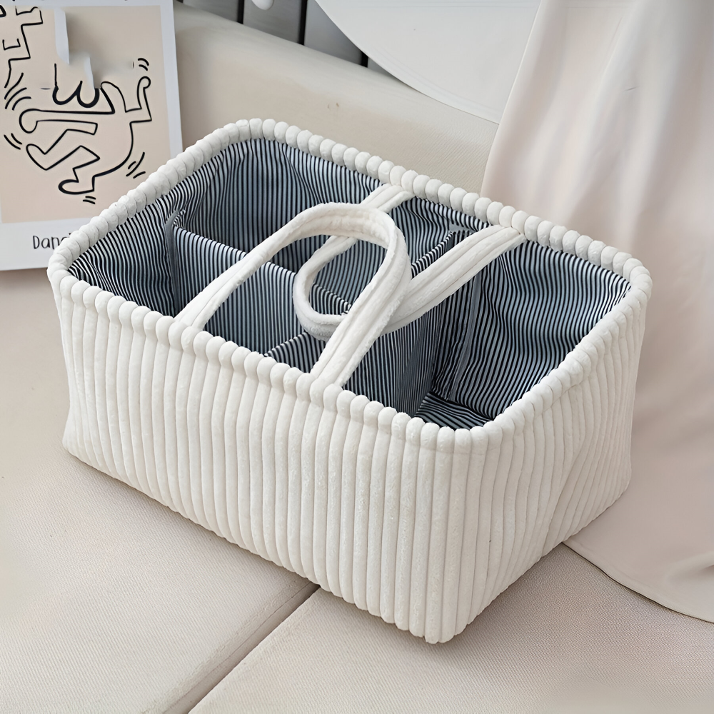 Storage Basket | Open Frame | Fabric Bin That Holds Shape | HomeCaddy