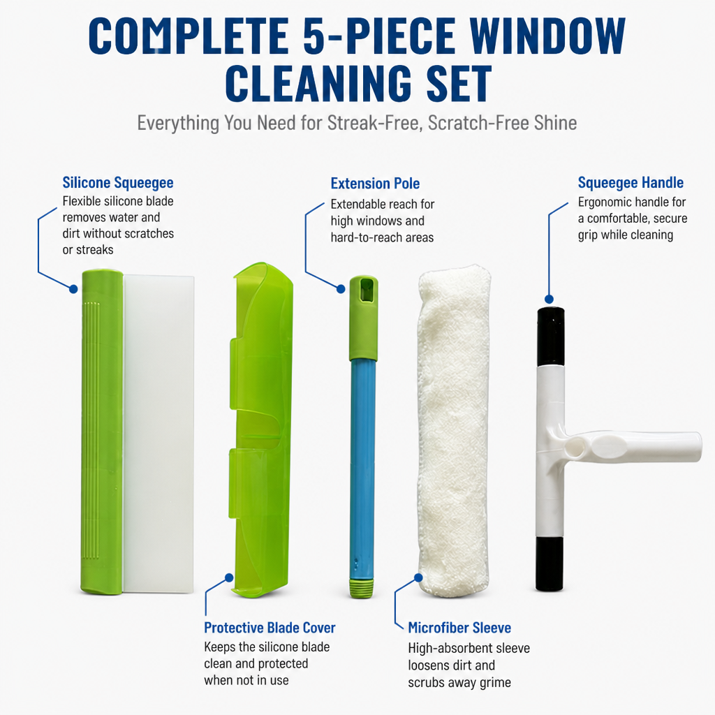 CrystalLuxe™ — Reveal Stunning, Scratch-Free Shine That Turns Every Window Into a Crystal-Clear View