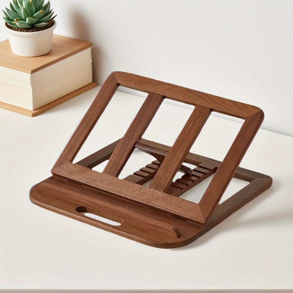 ElevatePro - 11-Inch Adjustable Wooden Laptop Stand for Comfort