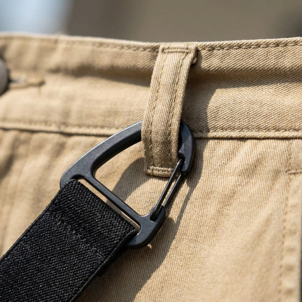 IronMark™ – Rugged Belt-Loop Suspenders with Carabiner Hook Clips