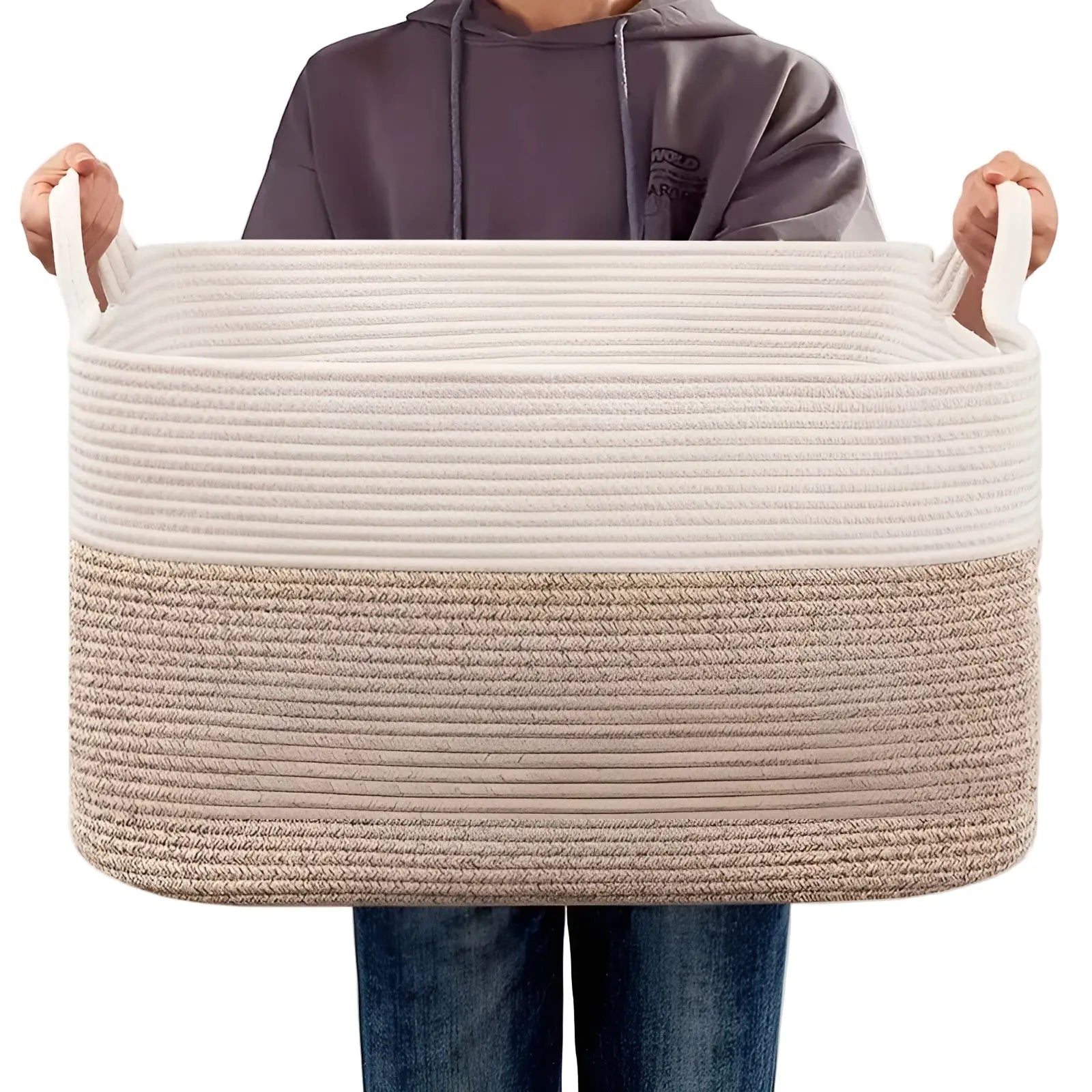 Woven Basket | Braided Design | Carry Handles | WohnHafen