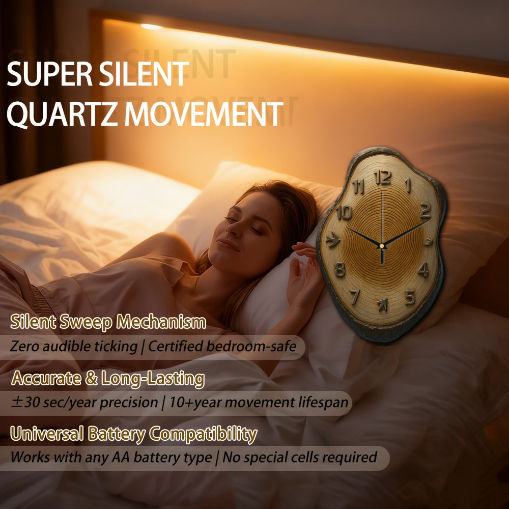 Natural Charm – Stylish Large Wooden Wall Clock