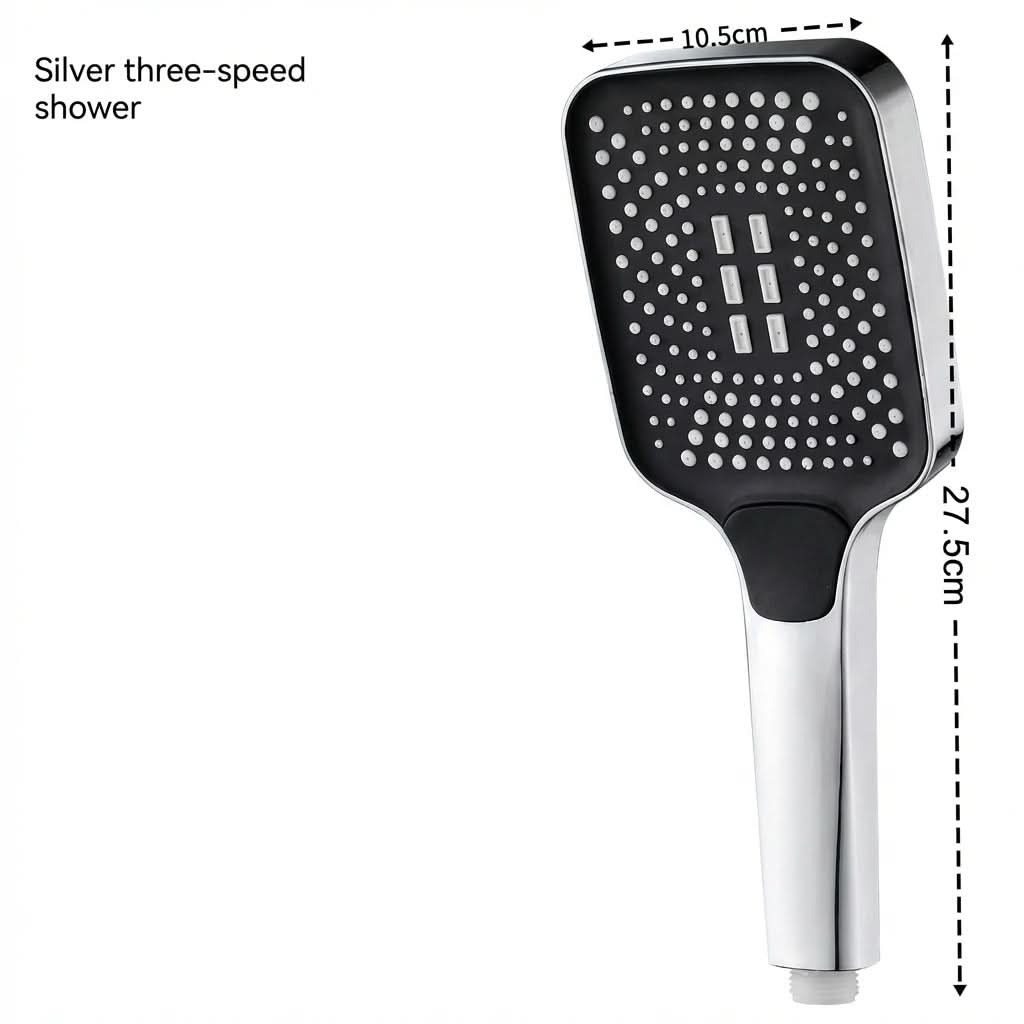 3-Function High Pressure Shower Head for Rainfall Experience