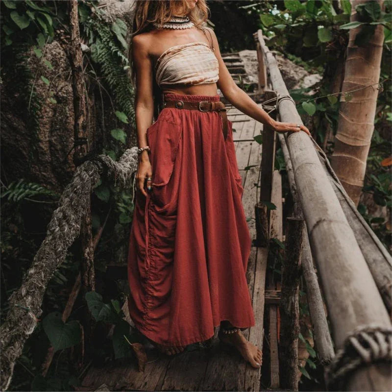 LuminaFlow™ Maxi Skirt — Unleash All-Day Comfort and Effortless Style with Pockets That Keep Up