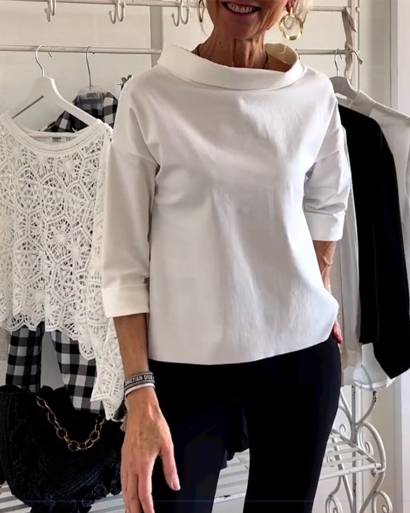 LioraLuxe™ Turtleneck Blouse — Effortless Style That Keeps You Cool and Confident All Day