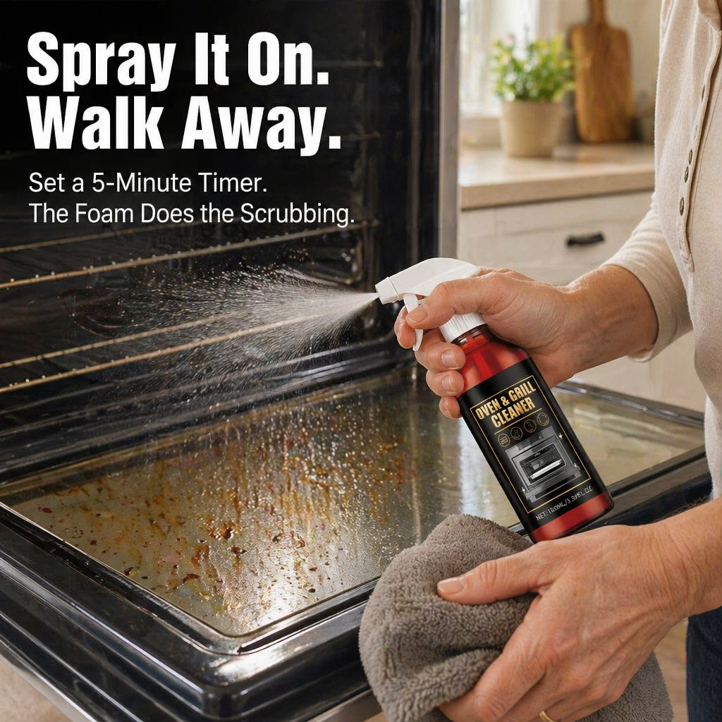 FlareClean™ — Break Down Year-Old Oven Grease in Just 5 Minutes