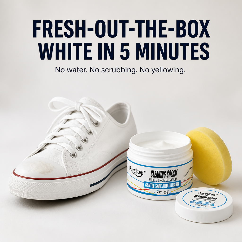 PureStep™ — Remove Dull Yellow Stains & Revive White Sneakers in 5 Minutes