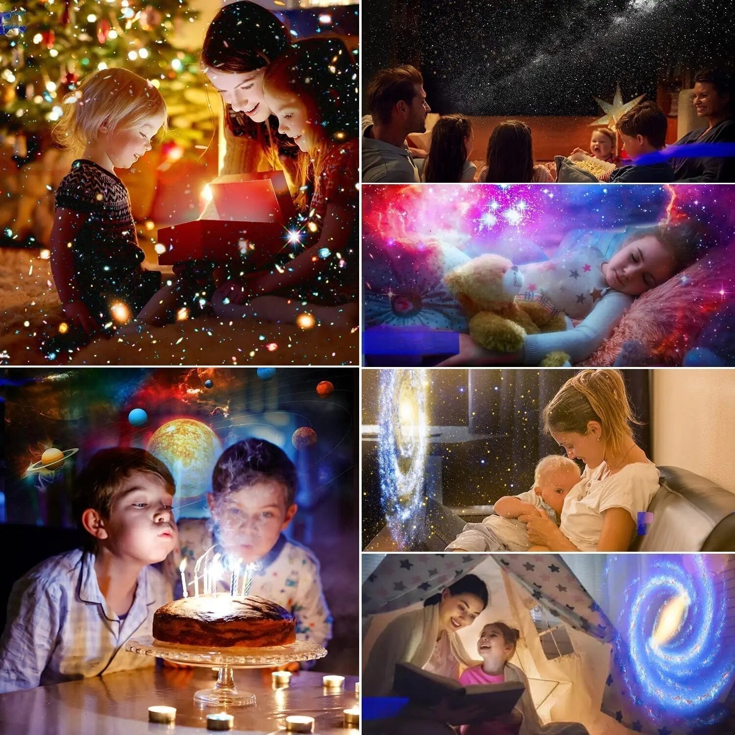 Galaxy Light Projector with 13 HD Visuals – Quiet & Customizable