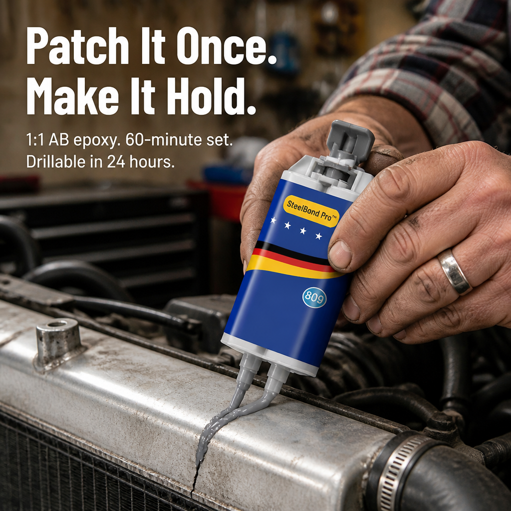 SteelBond Pro™ — Repair Cracked Metal in 60 Minutes Without Welding Tools