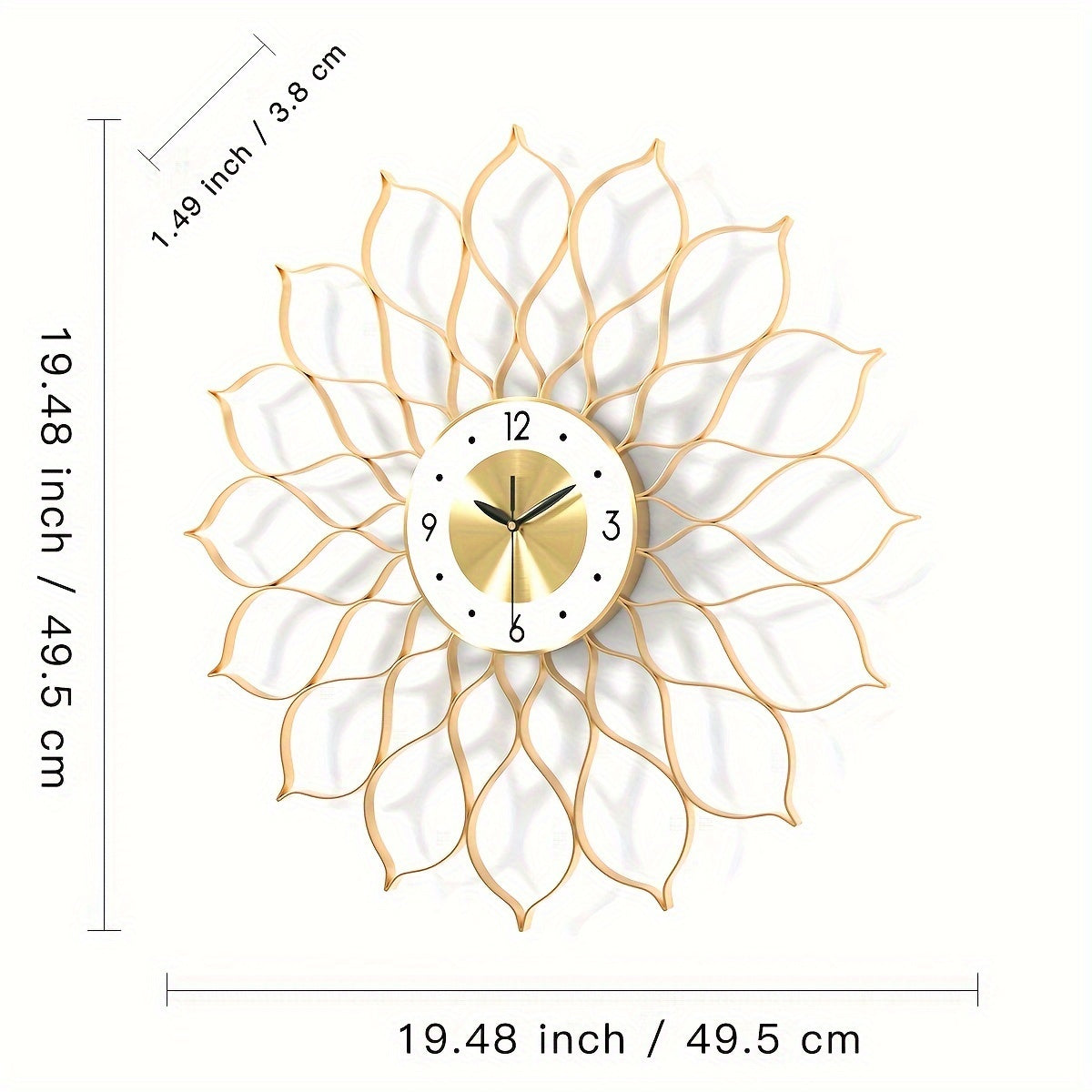 LUXORIA – Elegant Golden Hollow Wall Timepiece