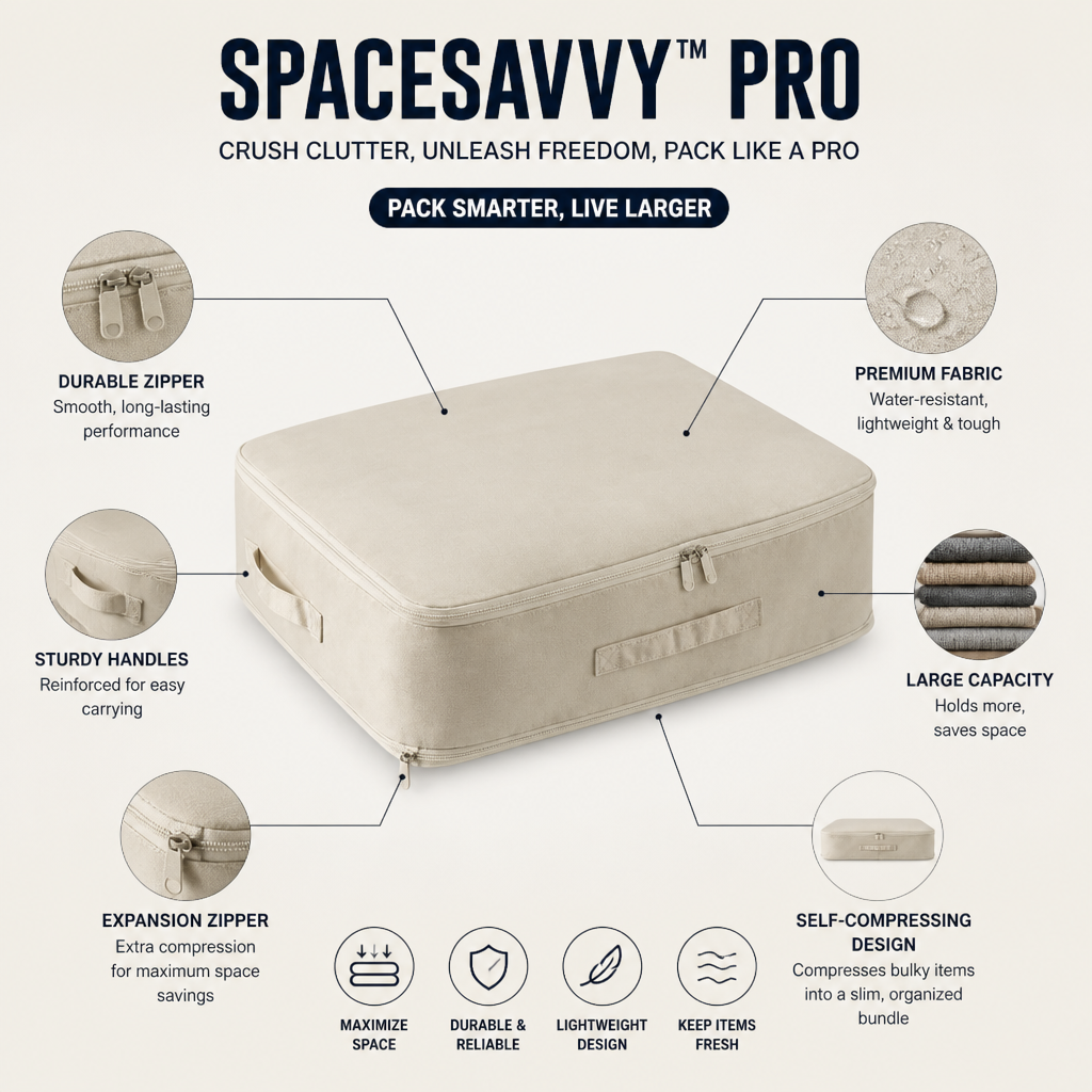 SpaceSavvy™ Pro — Crush Clutter, Unleash Freedom, Pack Like a Pro