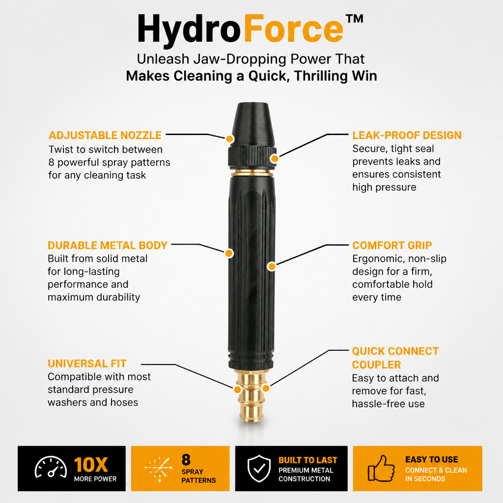 HydroForce™ — Unleash Jaw-Dropping Power That Makes Cleaning a Quick, Thrilling Win