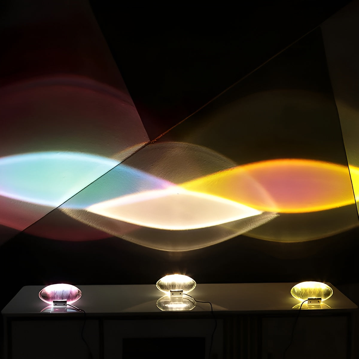 Oval Shaped Table Lamp with Warm Ambient Glow