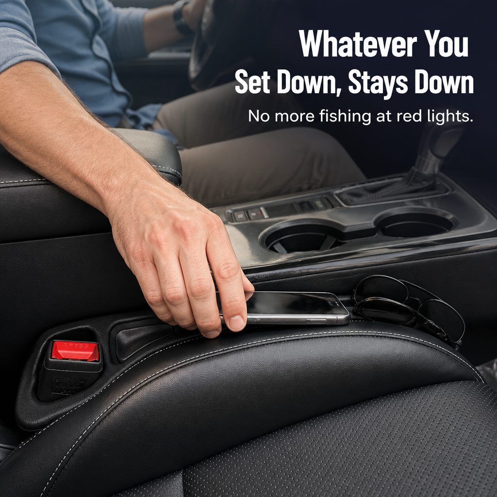 GlideGuard™ — Seal the Seat Gap That Devours Your Phone, Keys & Coins