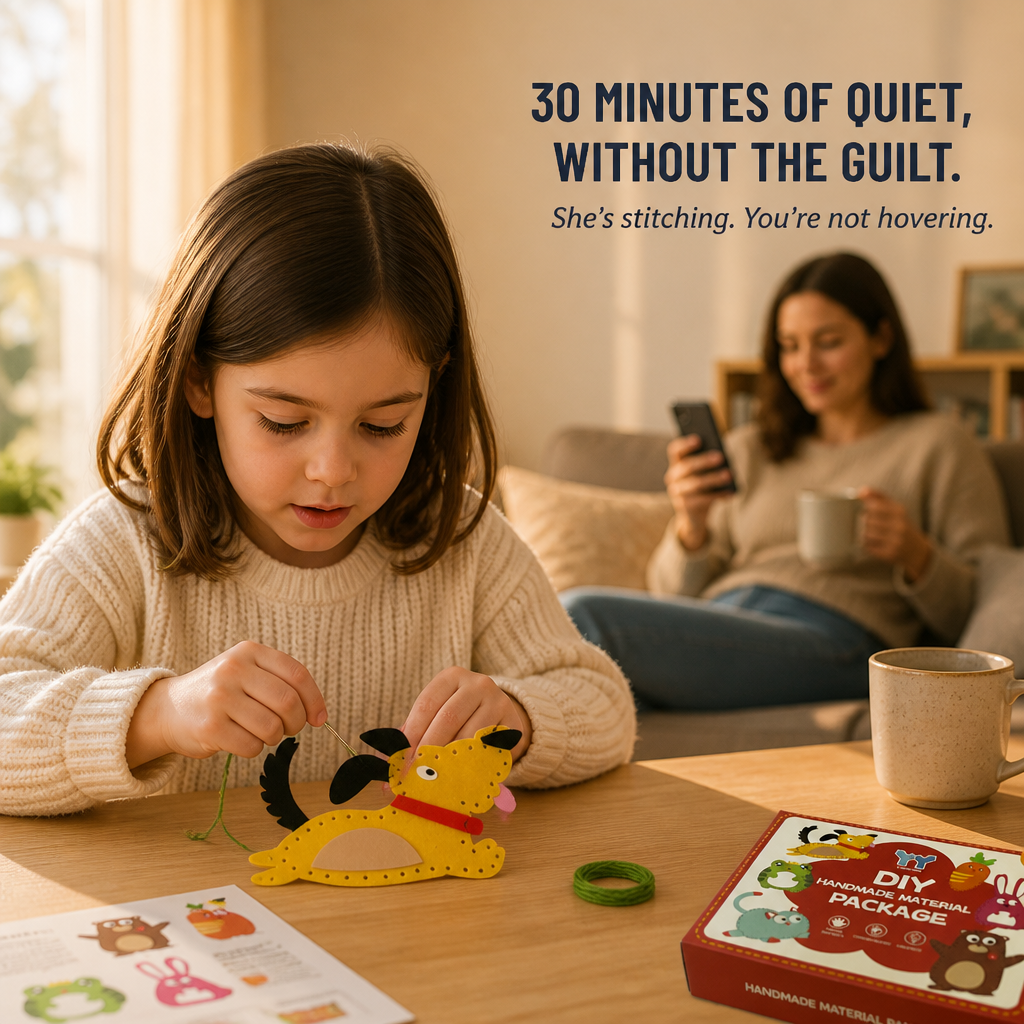 WhizKidz StitchCraft™ — Swap Screen Fights for Calm, Engaged Hands-On Focus That Endures