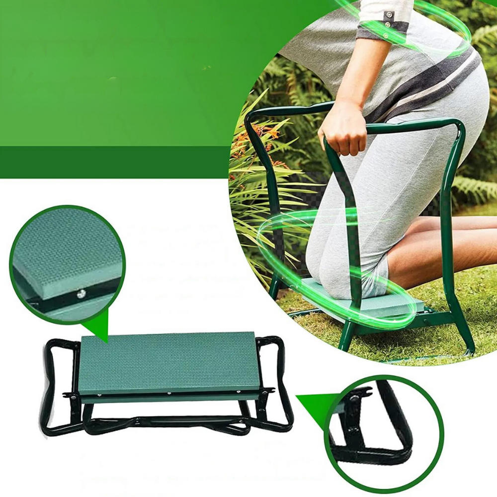Foldable Garden Kneeling Pad | Comfort-Focused Knee Design | Dual Seat with Handles | BeetBuddy
