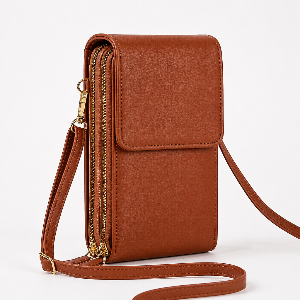 VividGuard™ – Touch-Free Crossbody Phone Bag with RFID Shielding