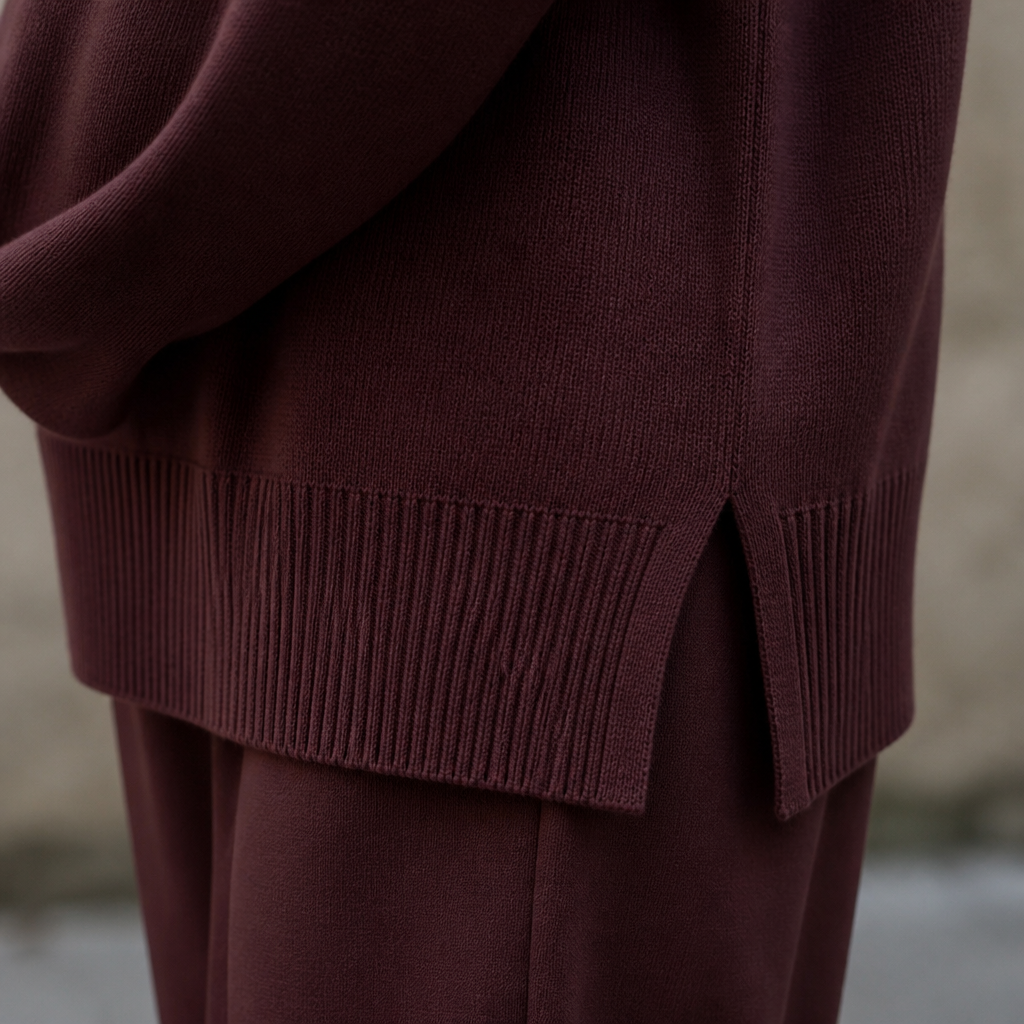 SilvaEase™ – Comfortable Oversized Sweater with Wide-Leg Pant Set