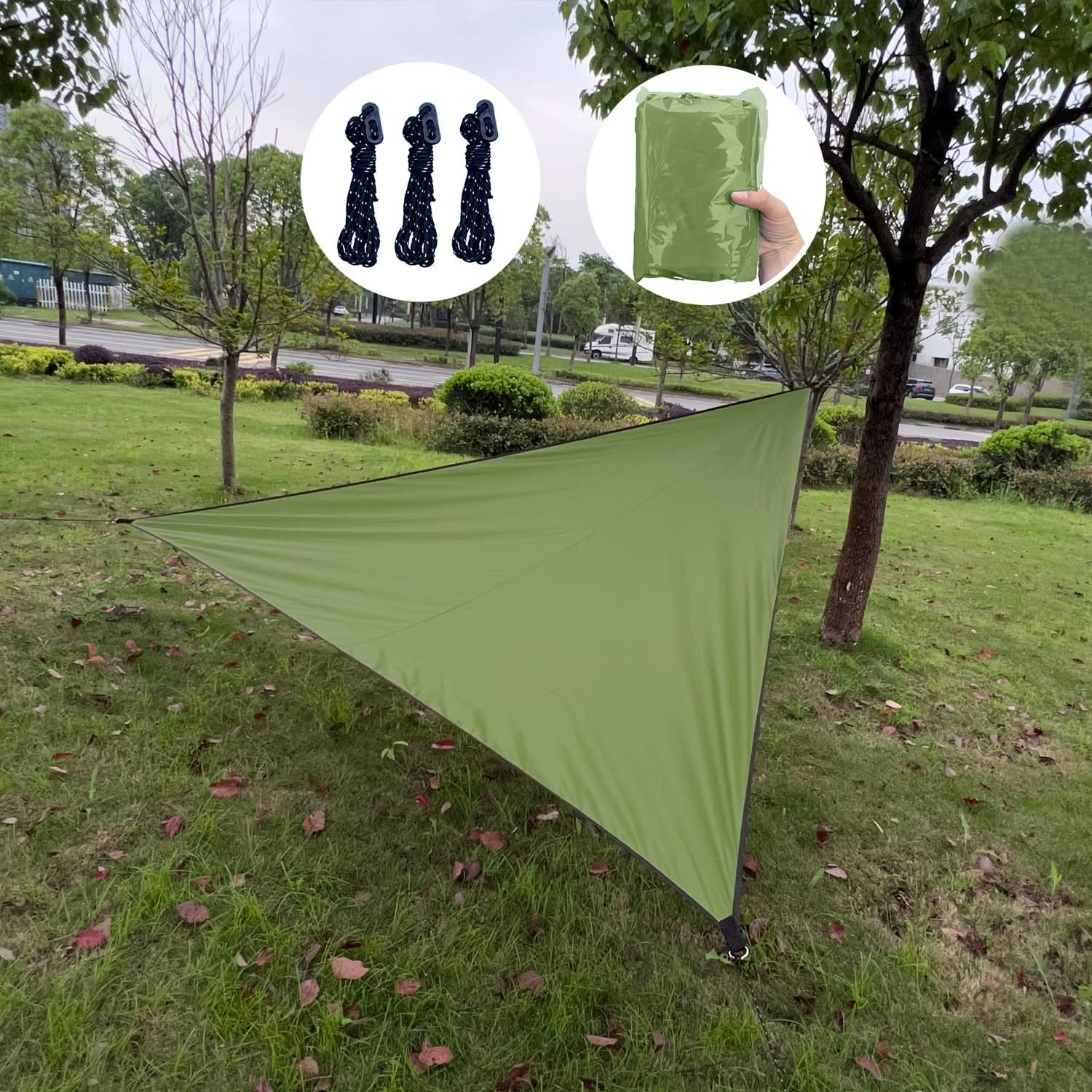 Extra Large Triangular Outdoor Shade Sail for Sun Protection